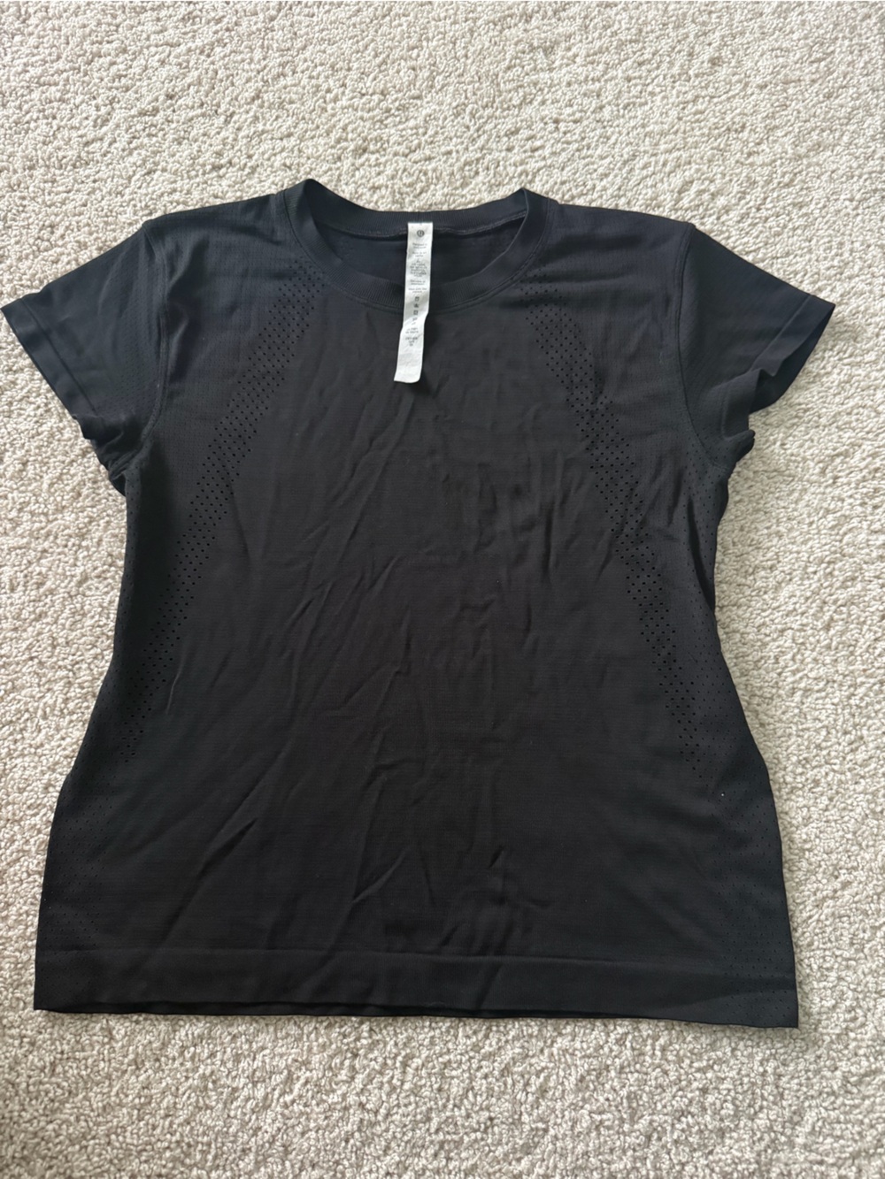 lululemon athletica Black Short-Sleeve Seamless Tee
